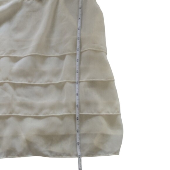 Fashion Exit Cream/Ivory Dressy Tank Boho  Layer Ruffle Front/Lace Back Sz M NWT - Picture 3 of 5